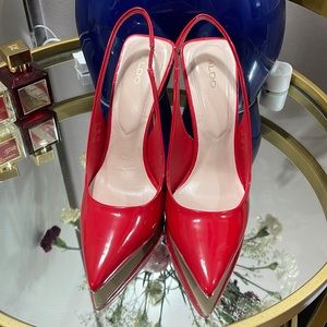 Aldo Red Sling Pumps